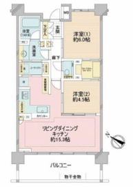 リストレジデンス用賀 6階 間取り図