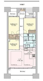 朝日マンション五反田 6階 間取り図