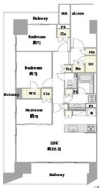 HARUMI FLAG PARK VILLAGE (晴海フラッグ パークヴィレッジ) 6階 間取り図