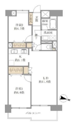コア・スターレ西大井 13階 間取り図