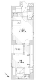 グリーンパーク東日本橋リバーテラス 1階 間取り図