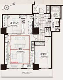 ローレルコート新宿タワー 24階 間取り図