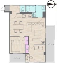 レジディア日本橋人形町 8階 間取り図