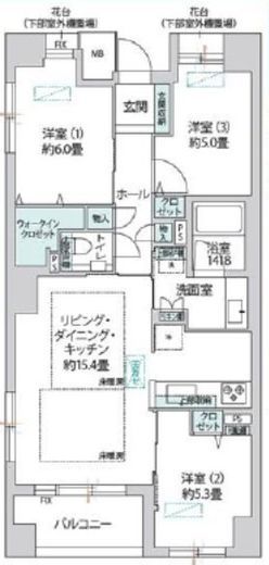 プレミスト南青山 5階 間取り図