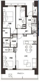 HARUMI FLAG PARK VILLAGE (晴海フラッグ パークヴィレッジ) 8階 間取り図