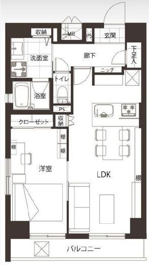 プラチナコート上野 14階 間取り図