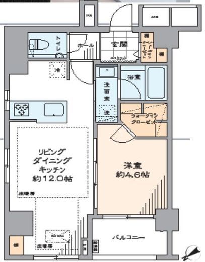 パロス新富町 5階 間取り図
