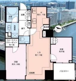 シティタワーズ豊洲ザ・ツイン ノースタワー 19階 間取り図