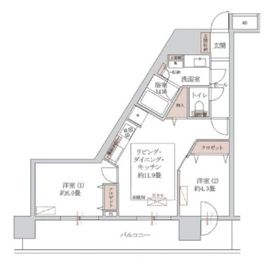 プリズムタワー 24階 間取り図