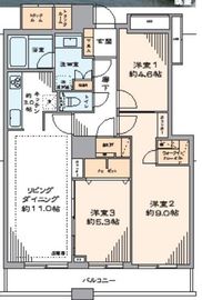 コスモ東京ベイタワー 10階 間取り図