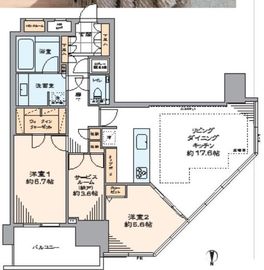 THE TOYOSU TOWER 34階 間取り図