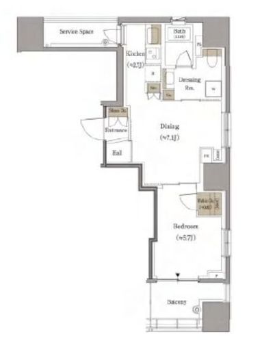 パークホームズ浜松町 8階 間取り図