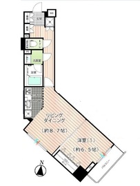 Feel A 渋谷 8階 間取り図