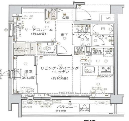 ザ・パークハウス晴海タワーズ クロノレジデンス 6階 間取り図