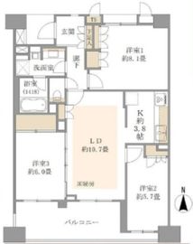 グランヒルズ東陽町 5階 間取り図