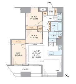 ハーモニーレジデンス田町 38階 間取り図