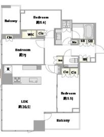 パークコート虎ノ門 14階 間取り図