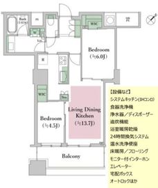 ザ・パークハウス西新宿タワー60 39階 間取り図