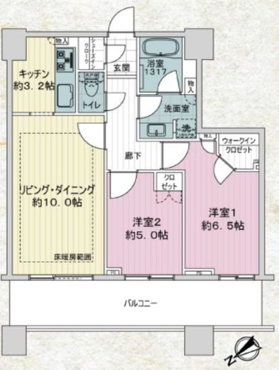 グランスイート四谷エクシア 16階 間取り図