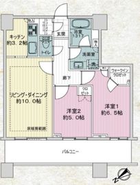 グランスイート四谷エクシア 16階 間取り図