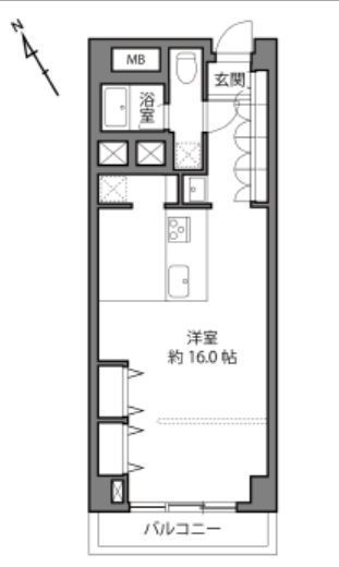 秀和代官山レジデンス 5階 間取り図