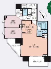 シティハウス東池袋 11階 間取り図