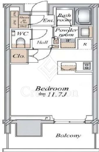 パークコート浜離宮ザ・タワー 5階 間取り図