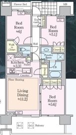 クラッシィハウス目黒洗足 5階 間取り図