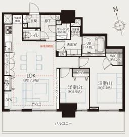 エスティメゾン麻布永坂 26階 間取り図