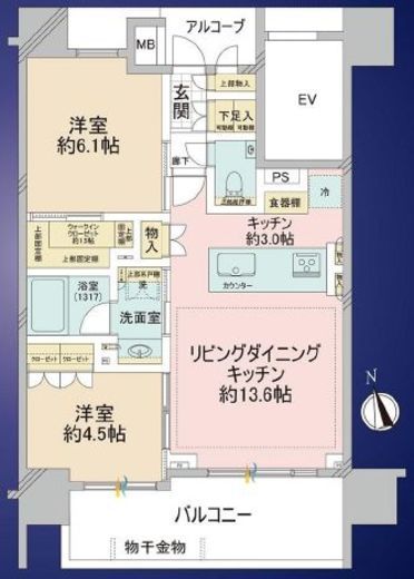 ウィルローズ東京八丁堀 4階 間取り図