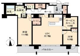 コスモポリス品川 37階 間取り図