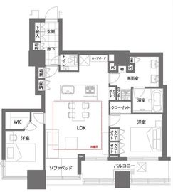 シティタワー高輪 20階 間取り図