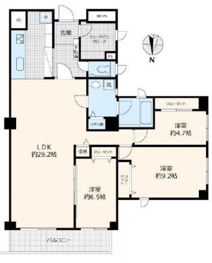 三田清風ガーデン 2階 間取り図