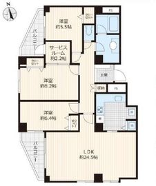 東高代々木ペアシティ 2階 間取り図