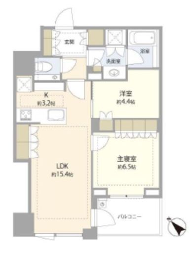 グランドコンシェルジュ広尾 8階 間取り図