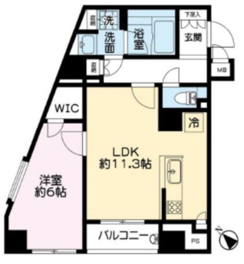 コンシェリア文京根津 1階 間取り図