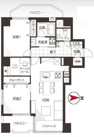 西麻布フォレストプラザ 4階 間取り図