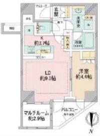 マジェスティハウス新宿御苑パークナード 6階 間取り図