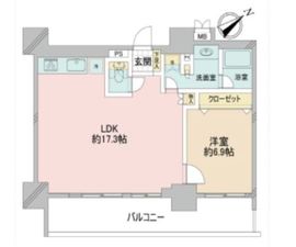 リビオ五反田プラグマGタワー 17階 間取り図