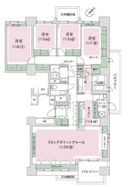 広尾ガーデンヒルズ 7階 間取り図