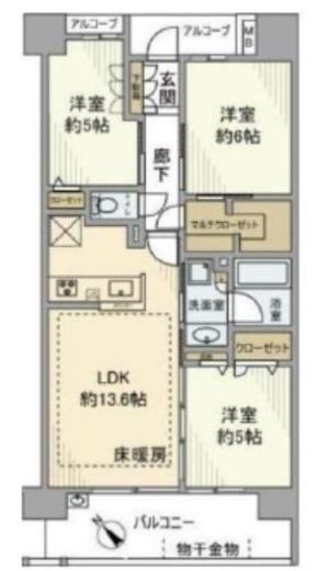 レジディア東品川 8階 間取り図