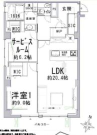 インプレストタワー芝浦エアレジデンス 1階 間取り図