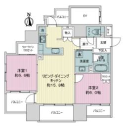 Garden I'll Yotsuya（ガーデンアイル四谷） 9階 間取り図