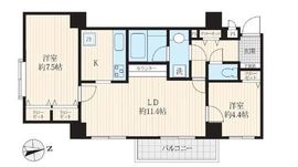 日神パレステージ西麻布 11階 間取り図