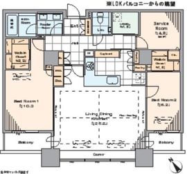 トルナーレ日本橋浜町 39階 間取り図