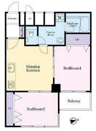 マンション白金台 4階 間取り図