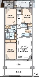 レジデンス白金コローレ 1階 間取り図