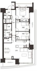HARUMI FLAG SUN VILLAGE (晴海フラッグ サンヴィレッジ) 7階 間取り図
