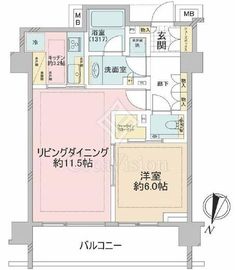 ザ・パークハウス麻布外苑西通り 5階 間取り図
