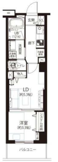 グランスイート代々木 5階 間取り図